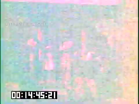 The still from 'Immigrant Heritage' features a group of people, likely performers, presumably from the Irish Rovers, engaged in an educational or cultural activity. The image is somewhat faded and lacks clarity, indicating its age as a 16mm film. The timestamp suggests it is part of a sequence discussing the experiences or contributions of immigrants.