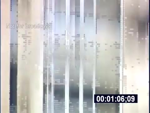 The still from 'College Days - 1956 home movie' features a vertical arrangement of translucent or reflective strips, possibly indicating a stylized or artistic interpretation of college life from that era. The text 'Not for broadcast' overlays the image, and a timestamp is visible at the bottom. The overall aesthetic suggests a blend of nostalgia and a unique visual presentation typical of home movies from the mid-20th century.