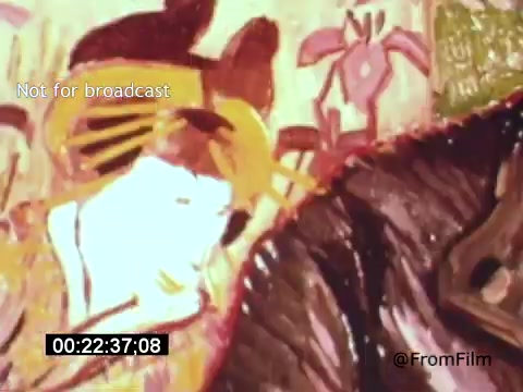 The still from 'Vincent Van Gogh: A Self-Portrait' (1961) appears to showcase vibrant, expressive brushstrokes reminiscent of Van Gogh’s style. The composition likely features a mix of colors and forms, hinting at a deeper narrative related to Van Gogh's life and struggles. The use of animated elements suggests a creative interpretation of his artistic vision. Lee J. Cobb lends his voice, bringing the character of Van Gogh to life through evocative narration.