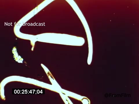 The still from 'Vincent Van Gogh: A Self-Portrait' (1961) features abstract visuals with glowing lines and shapes, possibly representing elements of Van Gogh's artistic style. The vivid colors and dynamic forms evoke a sense of movement and emotion, reflecting the turbulent inner life of the artist. The presence of Lee J. Cobb suggests a narrative or dramatic interpretation of Van Gogh's experiences. The text 'Not for broadcast' indicates restricted distribution, emphasizing the unique nature of the footage.