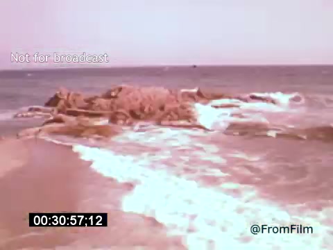 The still from 'Vincent Van Gogh: A Self-Portrait' features a tranquil coastal scene with gentle waves lapping against rocky shores. The color palette is warm and soft, capturing a serene moment that contrasts with Van Gogh's intense and turbulent life. The scene evokes a sense of peace and reflection, aligning with themes of nature and self-exploration often found in the artist’s work.