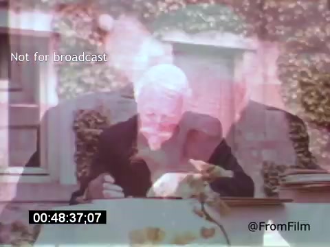 The 16mm still from 'Vincent Van Gogh: A Self-Portrait' (1961) likely features an artistic interpretation of Van Gogh’s life, depicted through a blend of colors and textures. Lee J. Cobb, who plays a key role in the film, may be seen engaged in an introspective moment, possibly illustrating the struggles and creativity of the artist. The visual aesthetics appear to evoke a sense of emotional depth, capturing the essence of Van Gogh's turbulent yet passionate existence.