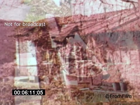 The still from *Vincent Van Gogh: A Self-Portrait* (1961) features a blurred, textured scene that likely captures a significant location related to Van Gogh's life or work. The colors appear muted and layered, suggesting a reflective or nostalgic tone. This visual style may align with the film's exploration of Van Gogh's artistry and struggles. The text overlay indicates it is not for broadcast, emphasizing its archival nature.