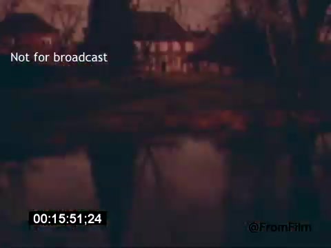 The still from *Vincent Van Gogh: A Self-Portrait (1961)* features a serene landscape with a reflection in water, likely evoking the emotional depth and artistic vision of Van Gogh. The muted colors and atmospheric lighting contribute to a somber yet contemplative mood. Lee J. Cobb's narration enhances the personal connection to Van Gogh's life and work. The overlay text indicates the image is not for broadcast.