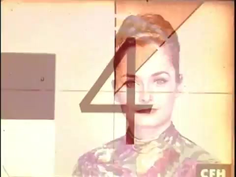 The still from '16mm Leader China Girls' features a woman, possibly in traditional attire, along with a large numeral '4' overlaid on the image. This serves as a countdown or indicator, typical in film leaders used by labs to calibrate color and exposure before processing. The visual combines elements of vintage film aesthetics with a focus on color testing for cinematic quality.