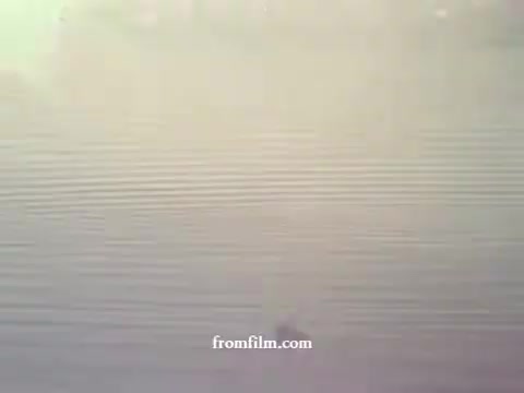 The still from the 1967 Pesticides PSA features a very faded color, likely due to age, and presents an indistinct, soft focus image. The visual quality is muted, with visible grain and subtle horizontal lines, suggesting a serene or natural setting, perhaps indicative of agricultural scenes relevant to the topic of pesticides. The overall appearance reflects the vintage nature of the film medium.