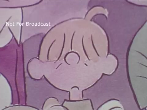 The still features a character from the animated series 'Hi and Lois,' with a soft color palette typical of the era. The character, likely a child, displays a thoughtful or concerned expression. The overall tone of the image suggests a focus on themes of community or compassion, resonant with the Salvation Army's message in the PSA. The animation style is simple and charming, characteristic of early 1970s productions.