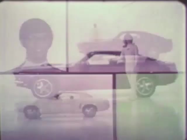 The still features a creative overlay of images, including a person's face and a couple of cars. The visuals are likely edited with a vintage aesthetic, showcasing a blend of automotive imagery and human interaction. The colors lean towards soft pastels, contributing to a nostalgic feel typical of 16mm film. The composition seems to emphasize a connection between the individual and the vehicles, possibly conveying a theme of automotive culture.