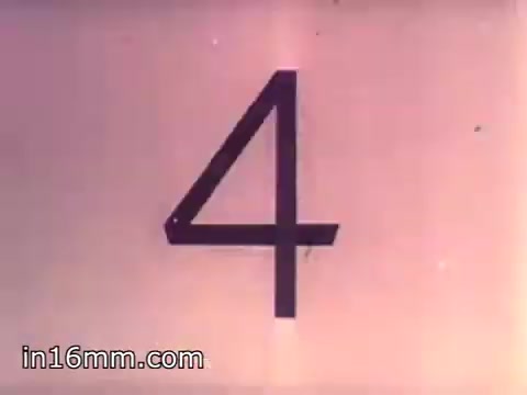The still features a large, bold numeral '4' set against a soft-colored background. This image likely serves as a countdown or indicator within the context of the film related to Air Force Reserve recruiting efforts in 1968, specifically targeting air crew members. The presentation style reflects the vintage aesthetic of that era.