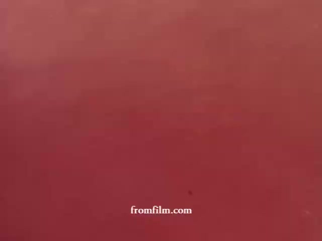 The still features a plain red background, likely serving as a backdrop for a cleaning product advertisement. Given the context of the DVD compilation of vintage commercials for Glamolene, Liquid Glory, and Spray-n-Vac, this frame may represent a transitional or branding segment, possibly leading into the presentation of one of the products. The simplicity of the red background emphasizes the focus on the products themselves in the surrounding segments.