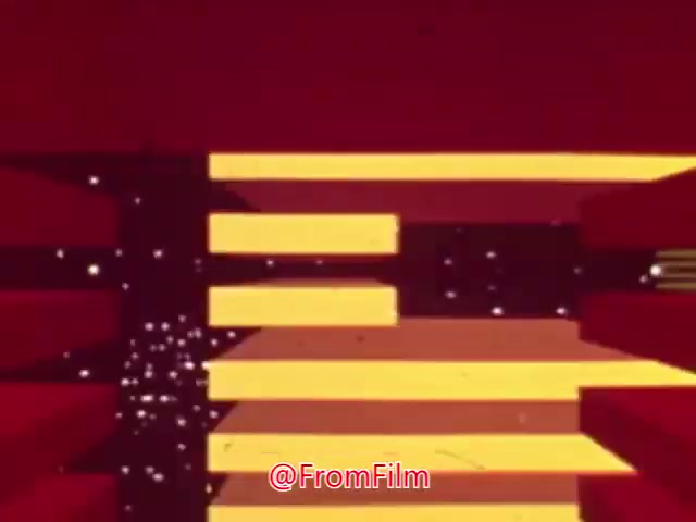 The 16mm still from 'Coffee Break' likely features abstract animation characterized by bold colors and geometric shapes, creating a surreal visual experience. It seems to convey the theme of a break or pause, potentially focusing on the idea of relaxation or refreshing one's mind. The lack of clear imagery suggests it might be aimed at evoking a mood rather than explicitly advertising a product.