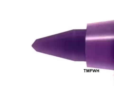 The still features a close-up of a purple Flair pen, focusing primarily on its tip. The bright, glossy finish of the pen emphasizes its design, while the background is likely plain to enhance the visual impact of the product. The image captures the essence of the pen's functionality and style effectively, typical of commercial presentations.
