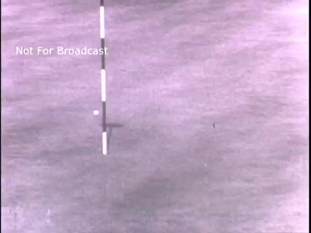 The still likely depicts a scene focused on athleticism or physical training, reflecting the U.S. Army's efforts to promote recruitment in the 1960s. The image may show a golfer's ball near a flagstick, symbolizing precision, skill, and readiness—qualities desirable in army candidates. The text 'Not For Broadcast' suggests it's intended for internal or promotional use only. Overall, it captures the spirit of engaging potential recruits through action-oriented visuals.