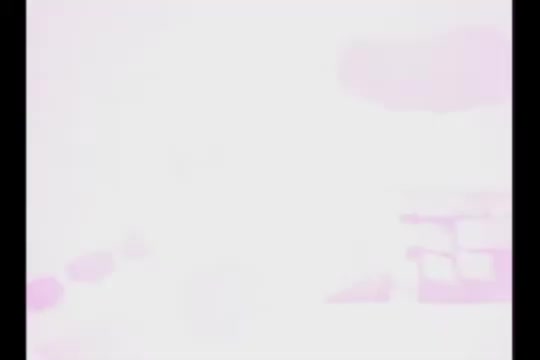 The still from the 'Highly faded Ayds Diet Plan commercial' features a very washed-out and overexposed image, dominated by light pink and white hues. The details are indistinct, making it difficult to discern any specific visuals or text. The overall impression is one of significant fading typical of older film prints, hinting at a nostalgic or vintage aesthetic.