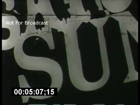 The still from the 'ABC Sunday Night Movie' promos in the 1960s features bold text, likely highlighting the program's title with a distinctive and dramatic font. The design is characteristic of the era, using high contrast and stylized lettering to grab attention. The timestamp at the bottom indicates a specific moment in the promo, while the watermark notes it is not for broadcast. Overall, the image evokes nostalgia for classic television movie promotions from that period.