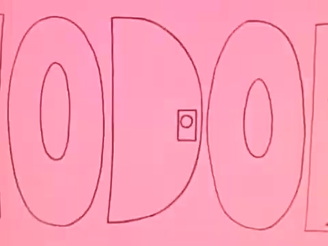 The still features bold, colorful letters spelling out “ODOR” against a vibrant pink background. The letters have a playful, cartoonish style, typical of 1970s commercial graphics. This design likely aimed to catch the viewer’s attention and convey a lighthearted message related to orthodontics. The visual is engaging and represents the retro aesthetic of the era.   Follow us on Twitter @FromFilm.
