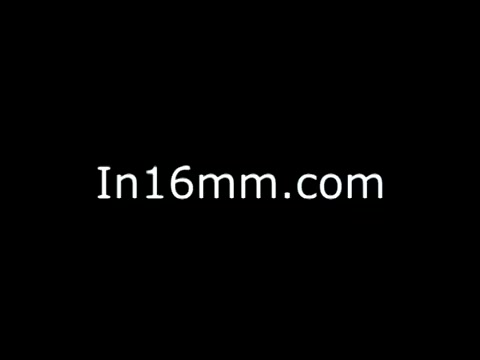 The still features a plain black background with the text 'In16mm.com' prominently displayed in white. It suggests a focus on film, likely referring to the medium used in the Baggies food storage bag commercial. The design is minimalistic and emphasizes the branding or source of the content.