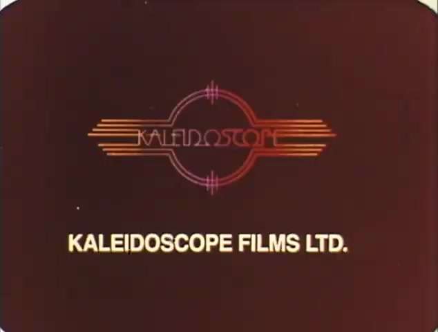 The still features the logo of Kaleidoscope Films Ltd., marked by a retro design with bold, colorful lines and a circular emblem. This logo likely serves as a title card for a reissue trailer, emphasizing the company's role in distributing or producing the featured films, 'Dirty Mary, Crazy Larry' and 'Vanishing Point.' The overall aesthetic suggests a vintage style, typical of film promotions from the era when these movies were initially released.