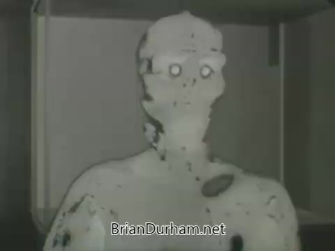 The still features a stylized, humanoid figure with a smooth texture and glowing eyes. It appears to be part of a promotional segment for ABC's Fall 1963 television season. The background is minimal, highlighting the figure's unique design, which suggests a futuristic or experimental theme in the promo. The overall aesthetic hints at the era's fascination with innovation and technology.