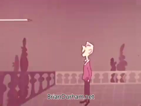 The still features a stylized animated character standing on a balcony, depicted in soft, muted colors. The background includes abstract shapes, contributing to a dreamlike atmosphere. The overall tone suggests a positive and inviting message, likely aimed at encouraging interest in US Navy aviation.