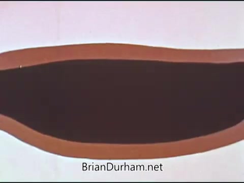 The still from the 1969 PSA on tetanus features a visual representation of a wound, likely a puncture. The image emphasizes the shape and perspective of the injury, highlighting its potential for serious infection despite its small size. The educational focus is on the risks associated with wounds, particularly the growth of tetanus bacteria in puncture wounds, conveying a cautionary message about the importance of proper wound care.