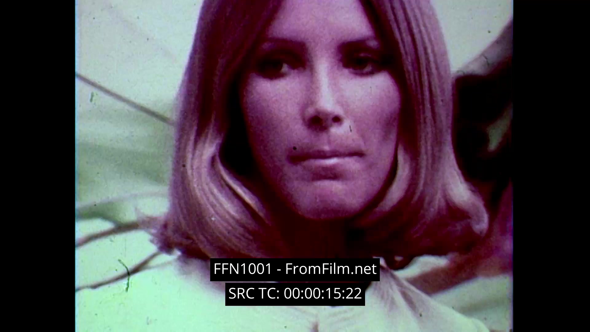 The 16mm still from Chanel No. 5: 'Tomorrow’s Woman' showcases a dreamy, ethereal advertisement for Chanel No. 5. It features soft-focus close-ups of the iconic bottle, highlighting the lush aesthetic characteristic of 1970s cinematography. The imagery exudes a sense of nostalgia and allure, perfectly complementing the fragrance's timeless elegance.